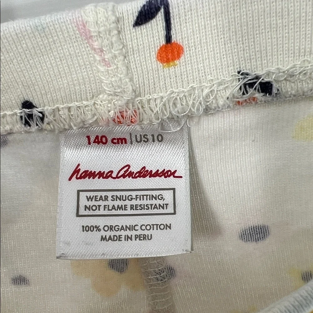 Hanna Anderson girls size 10 thermal pajama pants